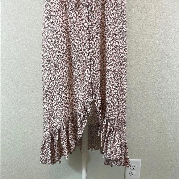 Rails Pink Floral High Low Ruffled Sundress with Spaghetti Straps Medium - Picture 3 of 11